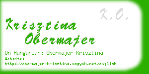 krisztina obermajer business card